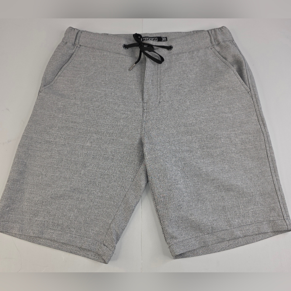 EZEKIEL Men's Layback Drawstring Shorts Primus Striped Gray Size 33 N-1849